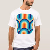 T-shirt 70s Rainbow Curves (Devant)