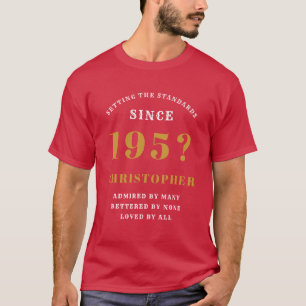 T-shirt 70th Birthday Born 1951 Ajouter un nom Année Perso