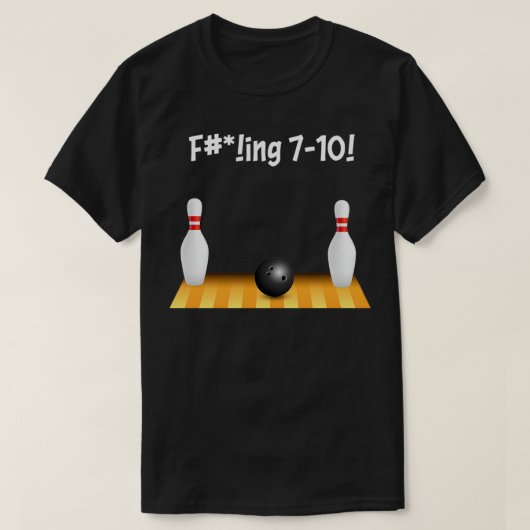 T-shirt 710 Bowling Frustration Design T (Design devant)
