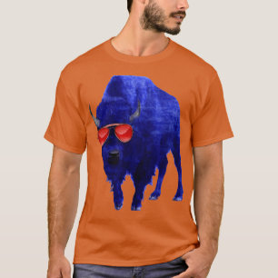 T-shirt 716 Trames rouges de bison