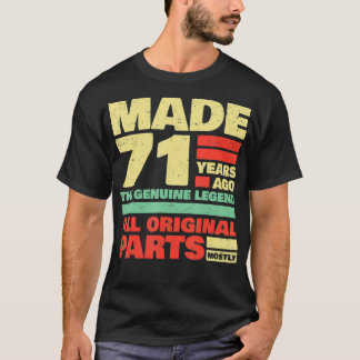 T-shirt 71 ans 71e anniversaire
