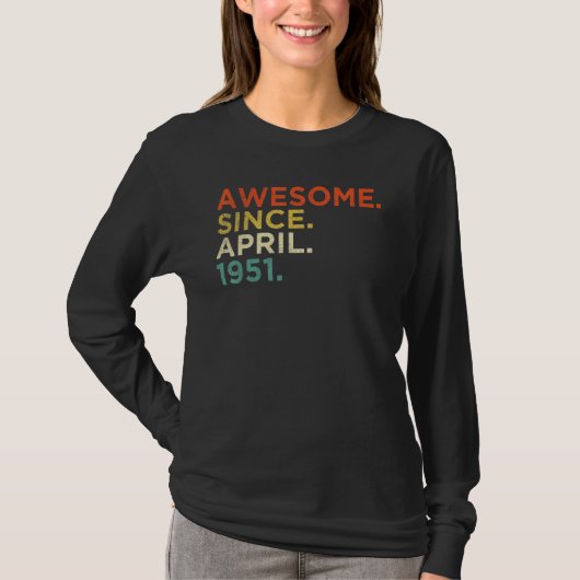 T-shirt 71 Ans Avril 1951 (Devant)