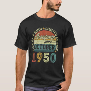 T-shirt 71 Ans Awesome Depuis Octobre 1950 71E Naissance