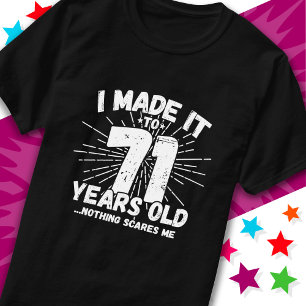 T-shirt 71 ans drôle mème anniversaire 71 ans