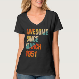 T-shirt 71e anniversaire 71 ans stupéfiant depuis le 19 ma