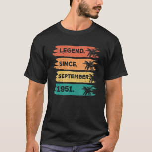 T-shirt 71e anniversaire Légende Vintage rétro depuis sept