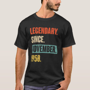 T-shirt 72 ans 72e anniversaire légendaire depuis novembre