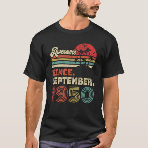 T-shirt 72 ans Awesome depuis septembre 1950 72e Birt