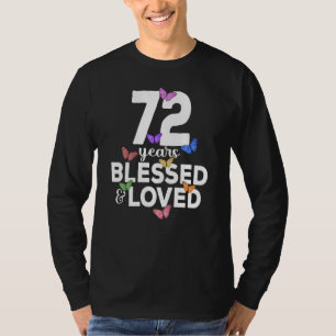 T-shirt 72 Ans Béni Et Aimé Papillon 72e Anniversaire