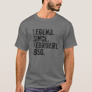 T-shirt 72 Ans Légende Depuis Février 1950 72E Anniversair