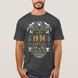 T-shirt 72 Years Old 72nd Birthday Made Born dans 1950 Men