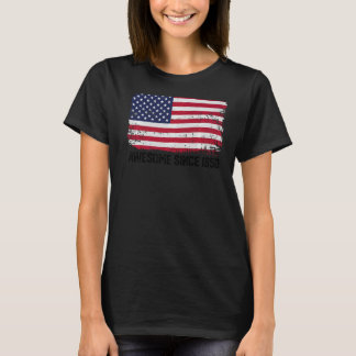 T-shirt 72e anniversaire Vintage Usa Drapeau stupéfiant de