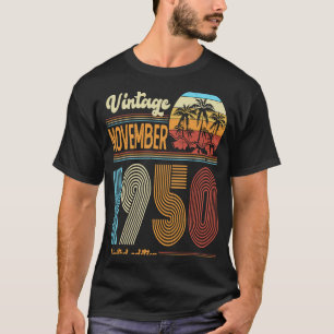 T-shirt 73 Anniversaire Vintage Novembre 1950 Femmes