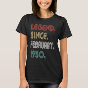 T-shirt 73 Ans Légende Vintage Depuis Février 1950 73