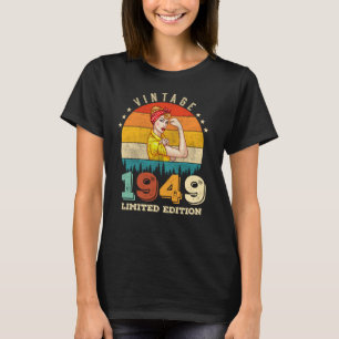 T-shirt 73 Year Old Women Bday 1949 Vintage 73rd Birthday