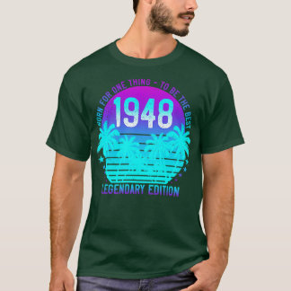 T-shirt 73e anniversaire 1948 Palme de coucher de soleil e