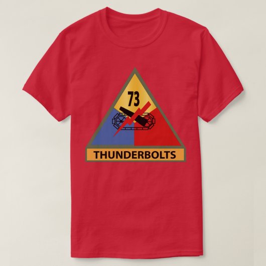 T-shirt 73e Bataillon de chars Thunderbolts avec SSI Nom B (Design devant)