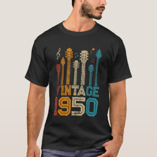 T-shirt 73rd Birthday Gifts Vintage 1950 Tee Guitarist Gui