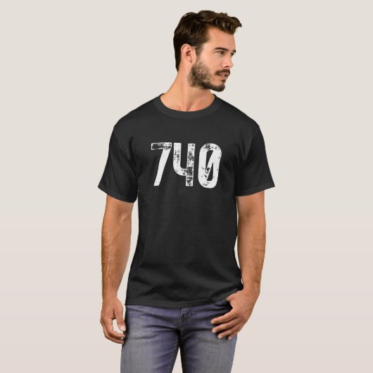 T-shirt 740 Area Code Newark OH Mobile Telephone Area Code (Devant entier)