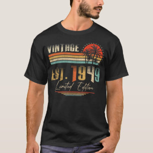 T-shirt 74 ans Vintage 1949 74e anniversaire