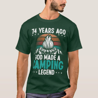 T-shirt 74 Year Old Camping Legend Scout 74Birthday Camper