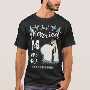 T-shirt 74e anniversaire de mariage - Tout juste mariés de
