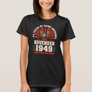 T-shirt 74e anniversaire Guitare guitariste Vintage 1er no