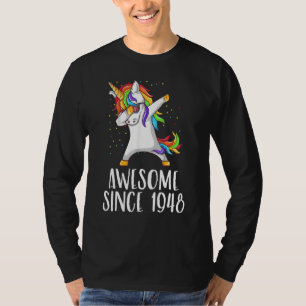 T-shirt 74e anniversaire Unicorn Dab stupéfiant depuis 194