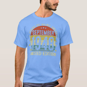 T-shirt 74e anniversaire vintage Septembre 1948 74 ans
