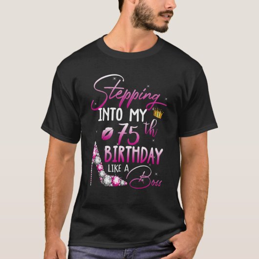 T-shirt 75 Ans Entrant En Mon 75E Anniversaire Comme Un (Devant)