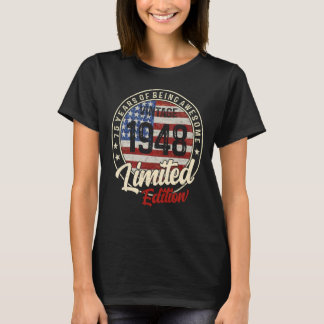T-shirt 75 ans Vintage 1948 75e anniversaire 1