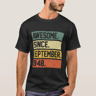 T-shirt 75 Magnifique Depuis Septembre 1948 75E