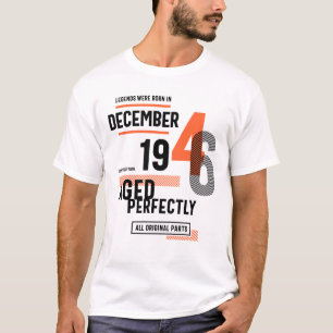 T-shirt 75e Anniversaire Légendes Sont Nées En Décembre 19