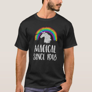 T-shirt 75e anniversaire licorn dab Awesome depuis 1948
