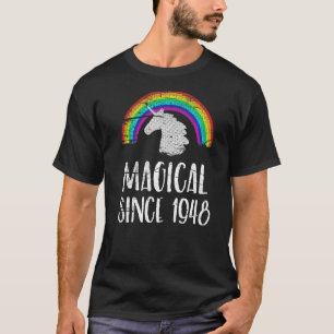 T-shirt 75e anniversaire licorn dab Awesome depuis 1948