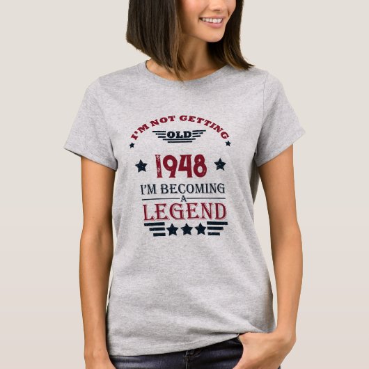 T-shirt 75e anniversaire vintage personnalisé (Devant)