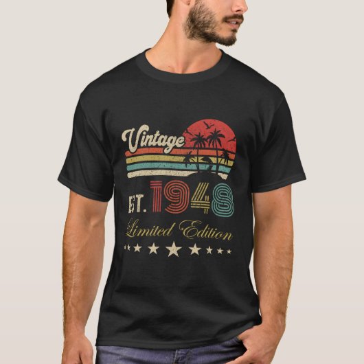 T-shirt 75E Né En 1948 75 (Devant)