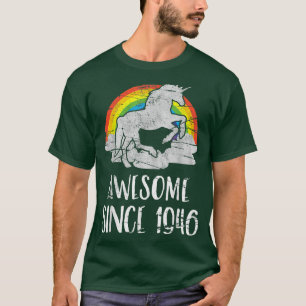 T-shirt 75ème anniversaire, licorne vintage, stupéfiant de