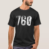 T-shirt 760 Area Code Oceanside CA Mobile Telephone Area C (Devant)