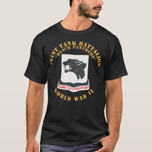 T-shirt 761e Bataillon de chars - Panthers noirs - 2ÈME GU (Devant)