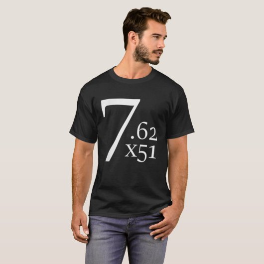 T-shirt 762 x 51 chemise de cartouche OTAN (Devant entier)