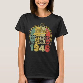 T-shirt 76 Ans 76e Anniversaire Awesome depuis Septembre