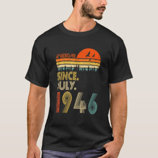 T-shirt 76 Ans Awesome Depuis Juillet 1946 76e Anniversair