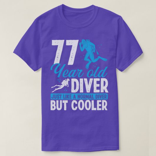 T-shirt 77 Année Plongée Plongée Plongée Snorkel 77 Annive (Design devant)