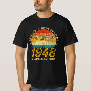 T-shirt 77 Ans 1948 Retro Awesome 77e anniversaire Cadeau