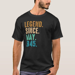 T-shirt 77e anniversaire 77 ans légende depuis mai 1945