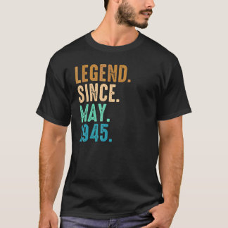T-shirt 77e anniversaire 77 ans légende depuis mai 1945