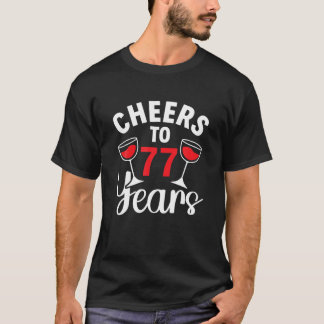 T-shirt 77E Anniversaire Femme Homme Salue À 77 Ans