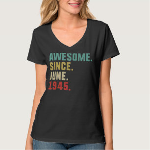 T-shirt 77e anniversaire Hommes merveilleux depuis juin 19