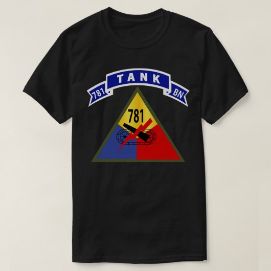 T-shirt 781e Bataillon de chars avec onglet X (Design devant)